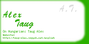 alex taug business card